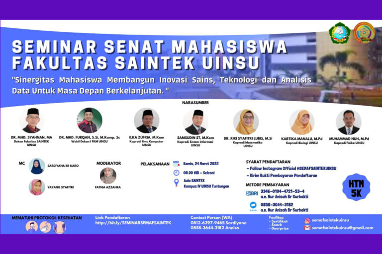 Seminar Senat Mahasiswa Fakultas Sains dan Teknologi Tahun 2022