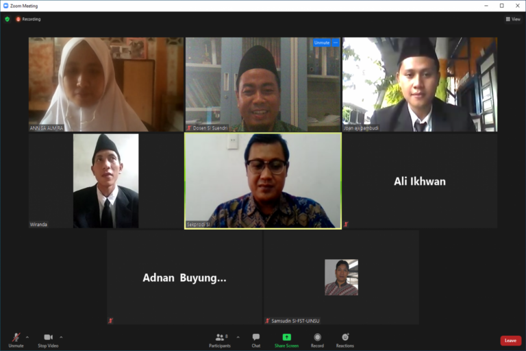 Ujian Munaqosah Skripsi 31 Maret 2021 | Program Studi Sistem Informasi Luluskan 3 Mahasiswa